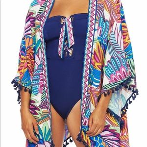 Trina Turk Bandeau ultramarine Paradise Plume 14